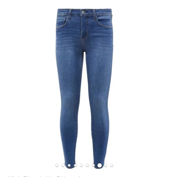 NWT L'agence Margot High Rise Skinny Jeans Size 25” Waist Stretch Blue Neptune - Picture 15 of 15